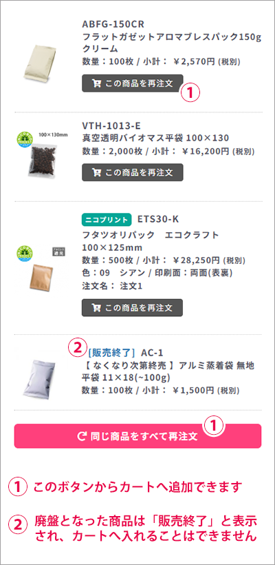 リピート注文①