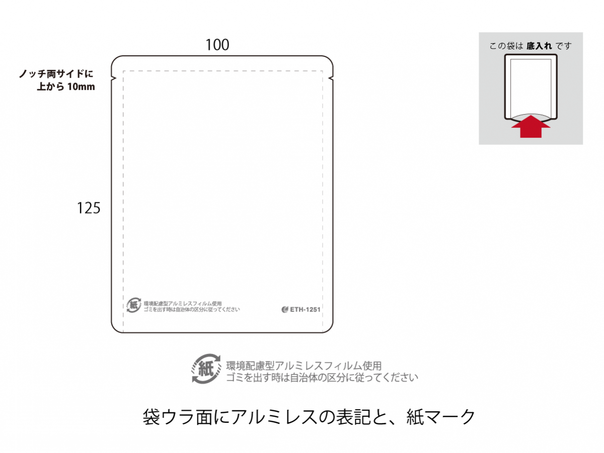 サイズ / ウラ面