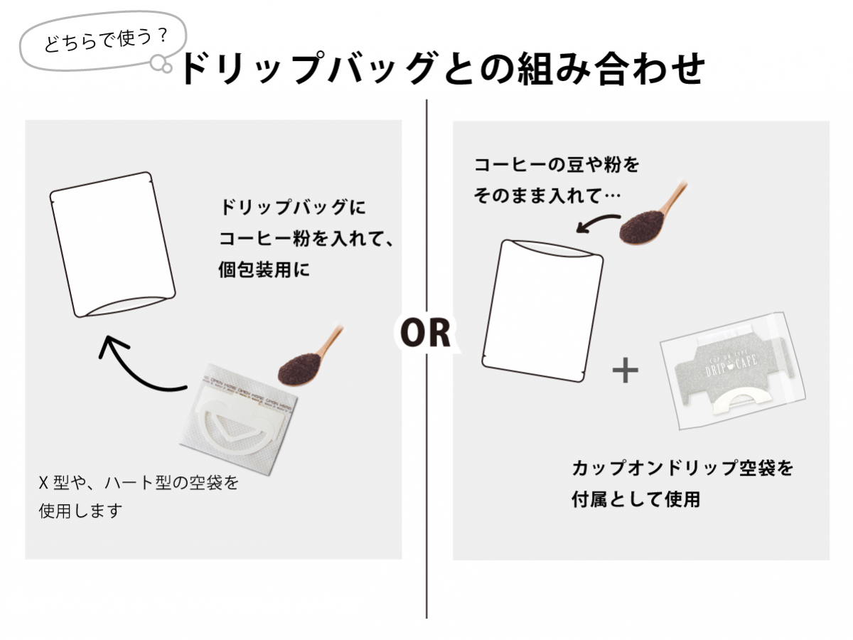ドリップバッグとの組み合わせ